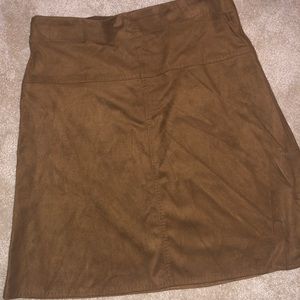 Brown, suede short skirt